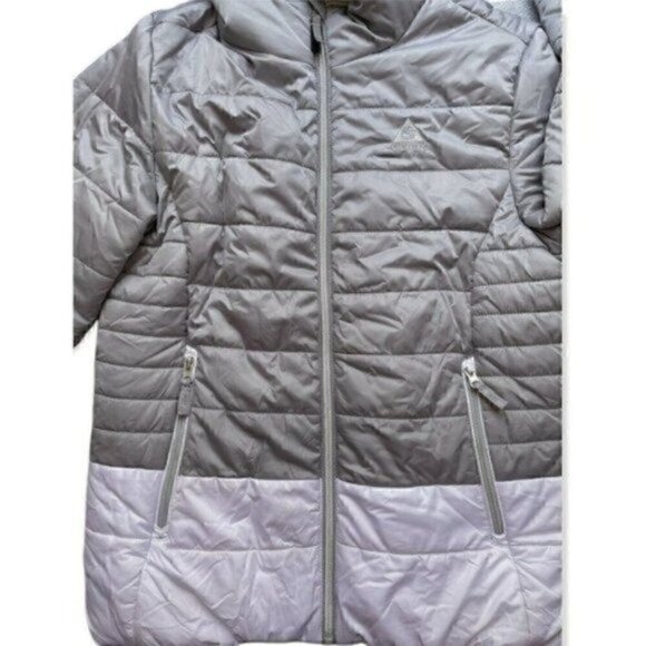 GERRY Quilted Puffa Jacket Women’s SZ Small, Kids Large (14) Gray/White - Picture 3 of 11